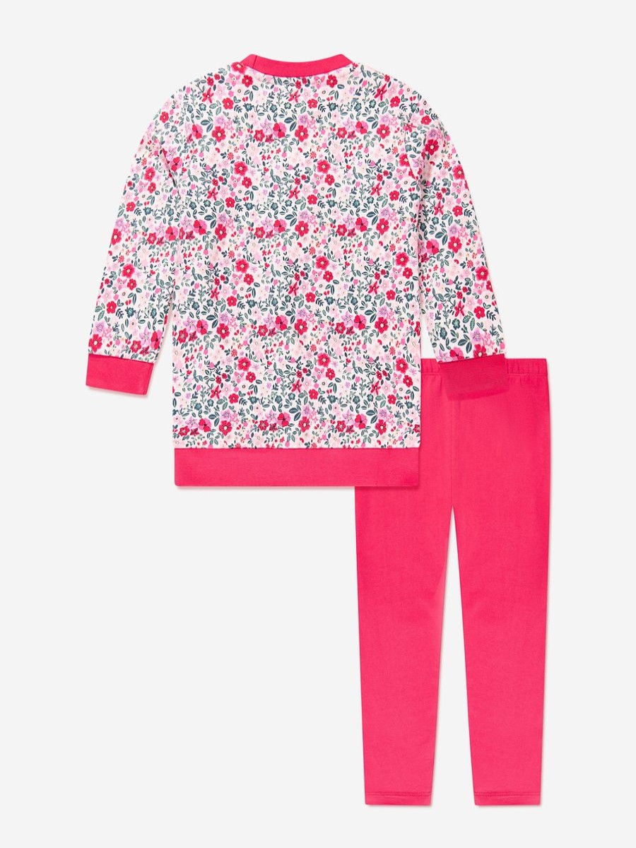 Girls Guess Leggings | Girls Floral Leggings Set In Red