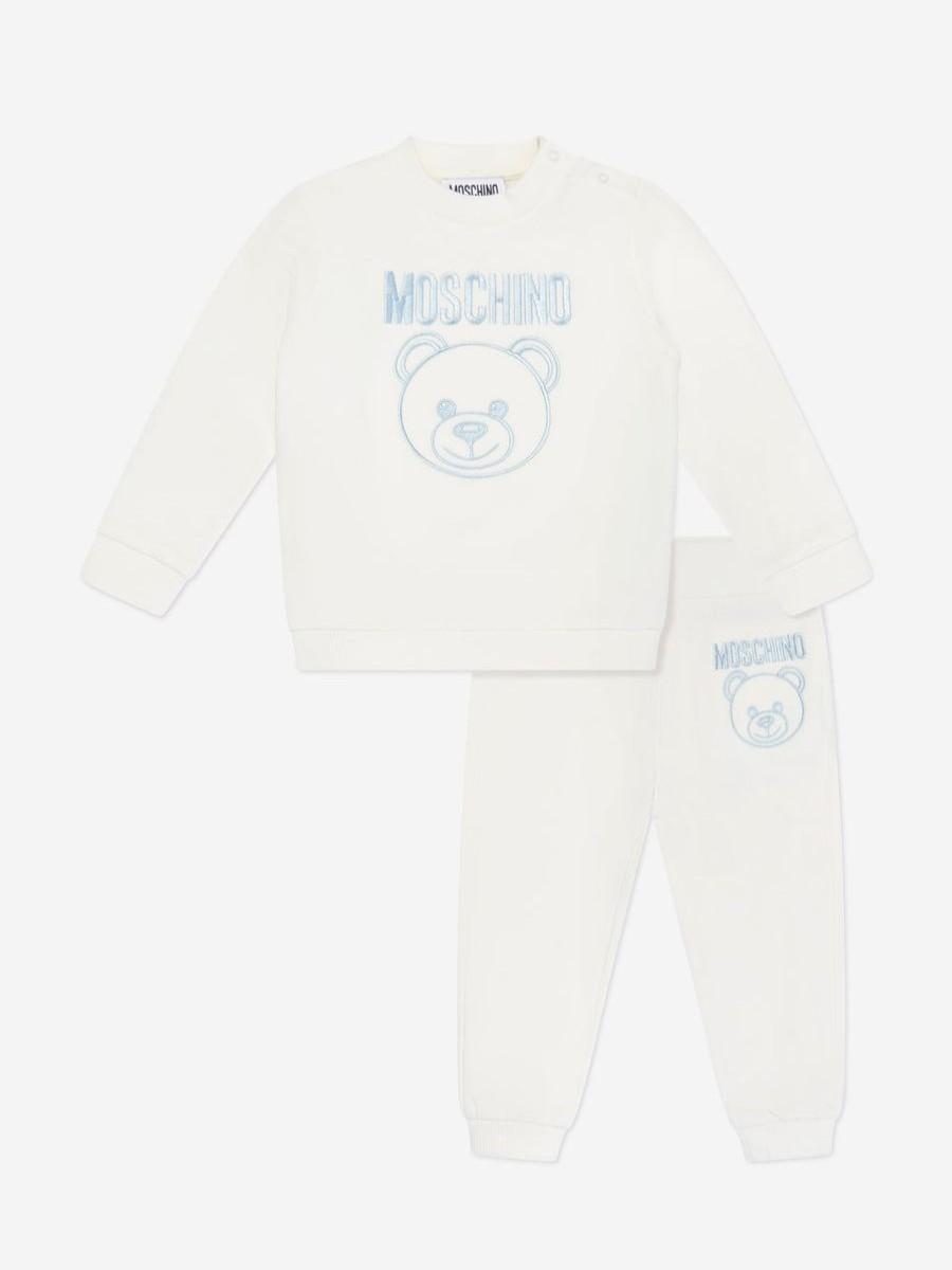 Baby Moschino Kids Tracksuits | Baby Teddy Logo Tracksuit In Ivory