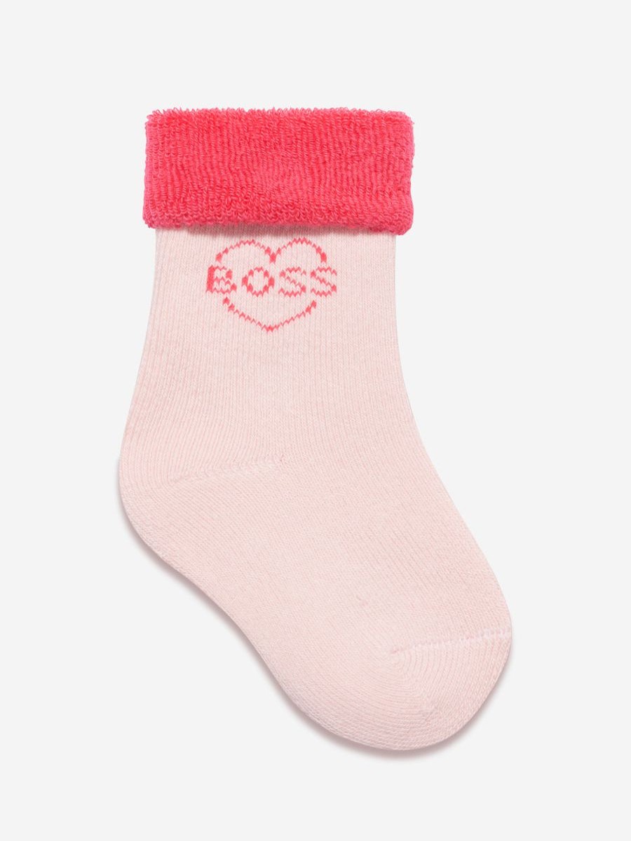 Girls BOSS Socks & Tights | Baby Girls 2 Pack Socks Set In Pink