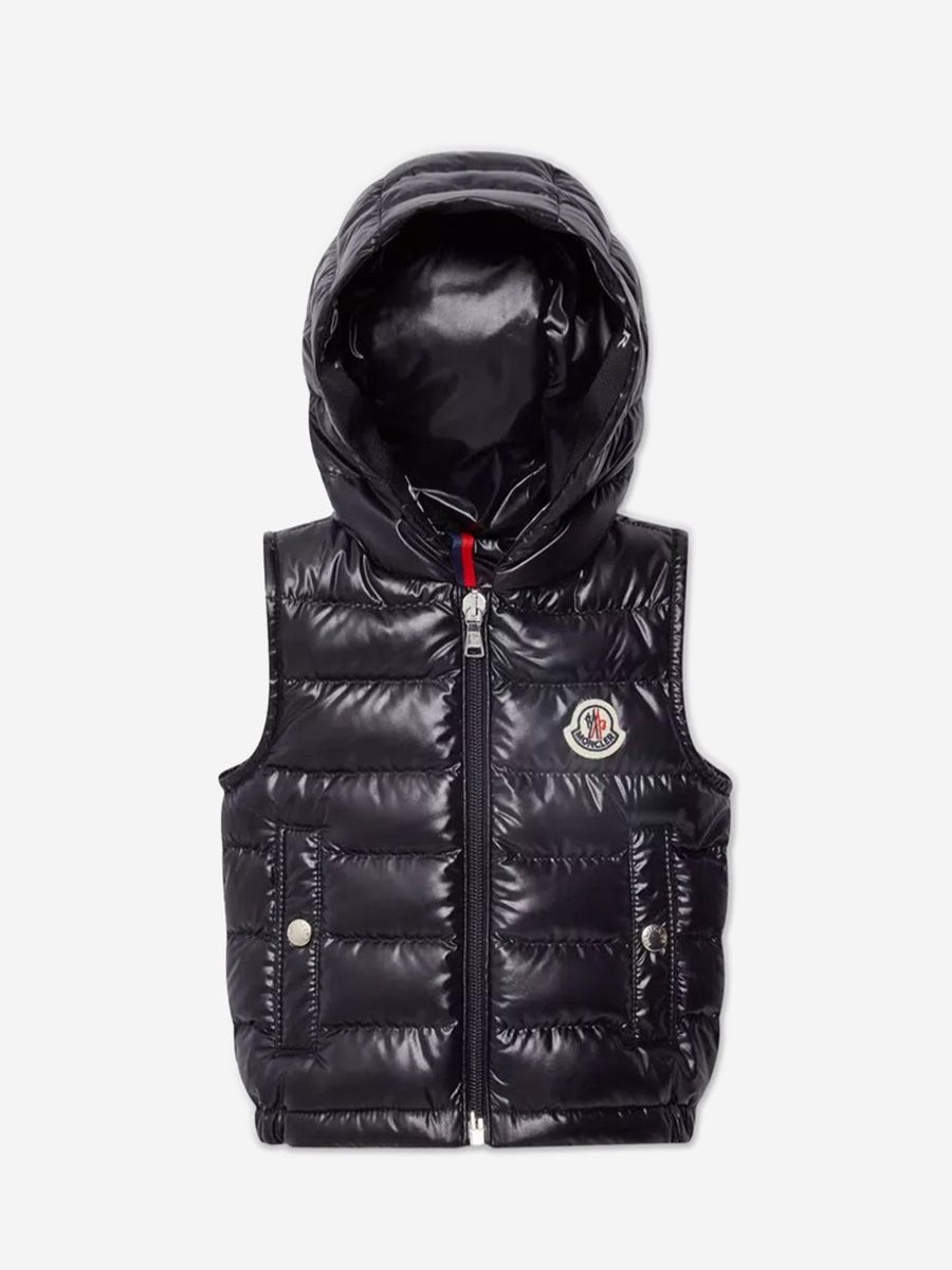 Baby Moncler Enfant Coats & Jackets | Baby Boys Down Padded Couronne Gilet In Navy