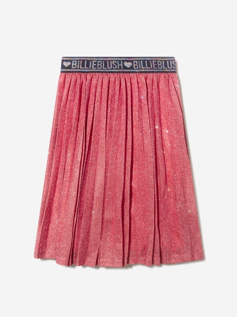 Girls Billieblush Skirts | Girls Metallic Pleated Skirt