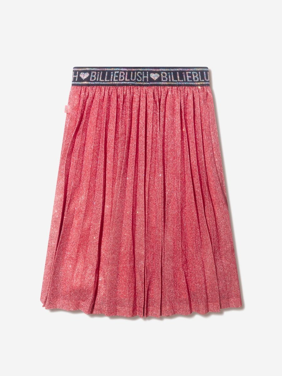 Girls Billieblush Skirts | Girls Metallic Pleated Skirt