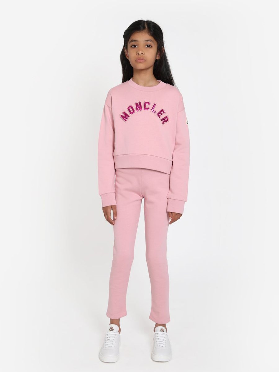 Girls Moncler Enfant Tracksuits | Girls Sweatshirt And Leggings Set In Pink