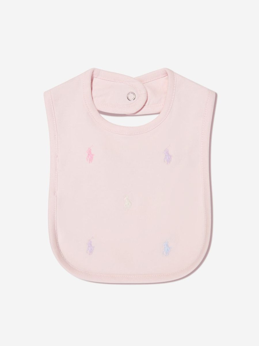 Baby Ralph Lauren Kids Bottles, Dummies & Bibs | Baby Girls Logo Bib In Pink