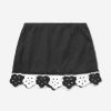 Girls Nessi Byrd Skirts | Girls Crochet Flower Sonna Skirt In Black