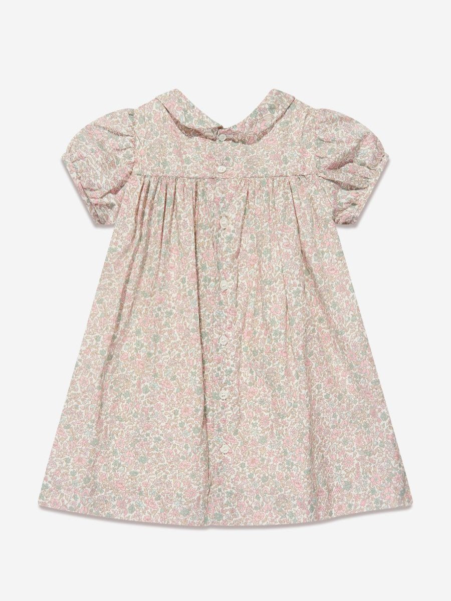 Baby Bonpoint Dresses | Baby Girls Joyeuse Smocked Dress In Pink