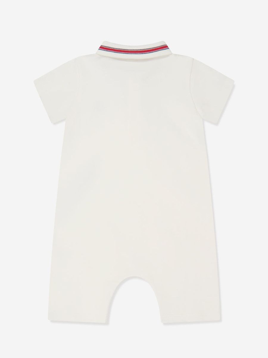 Baby Moncler Enfant Babygrows & Rompers | Baby Boys Polo Romper In White