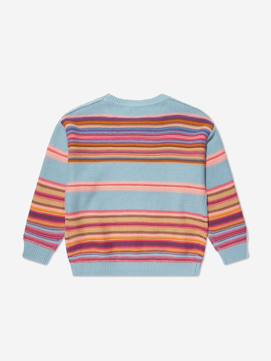 Girls Acne Studios Jumpers & Cardigans | Kids Striped Jumper In Blue