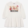 Teen Moschino Kids Dresses | Girls Teddy Logo Sweater Dress In Ivory