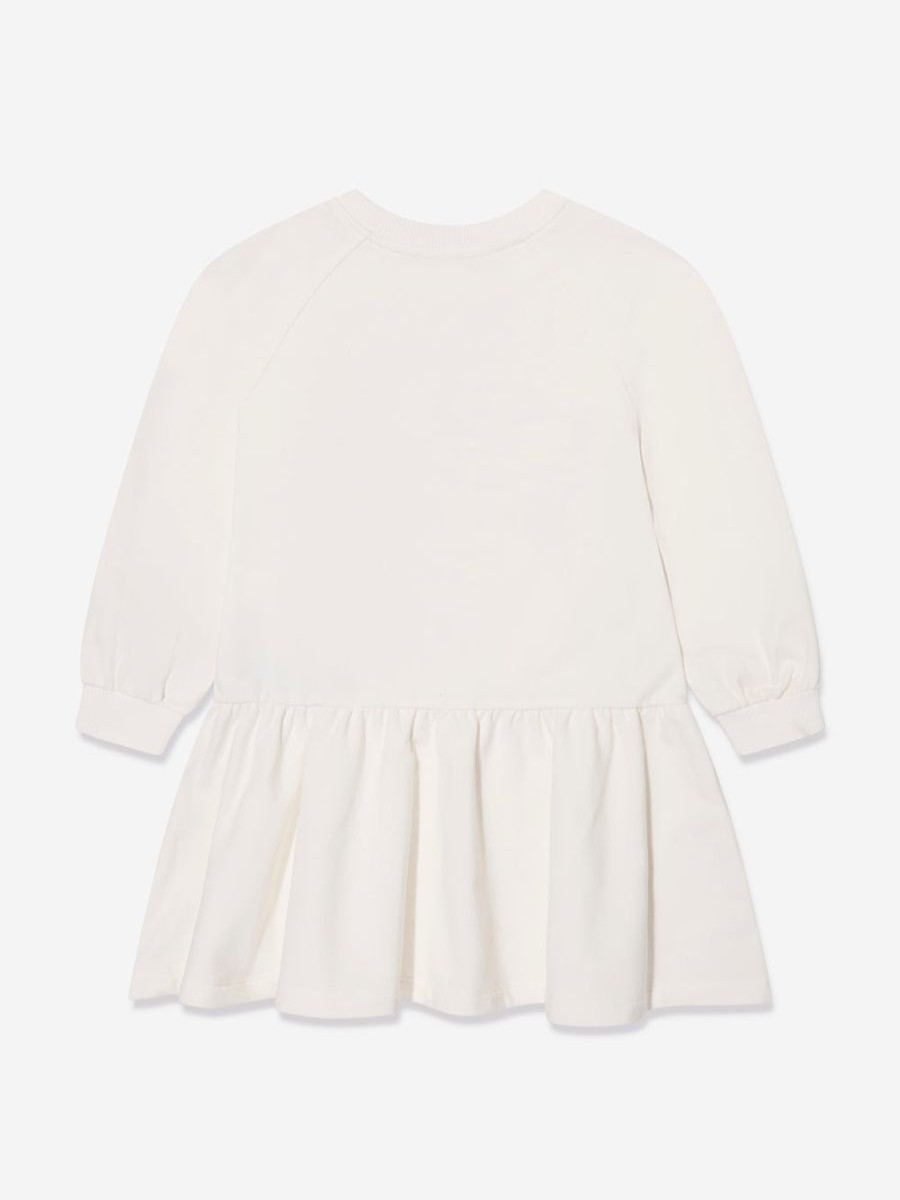 Teen Moschino Kids Dresses | Girls Teddy Logo Sweater Dress In Ivory