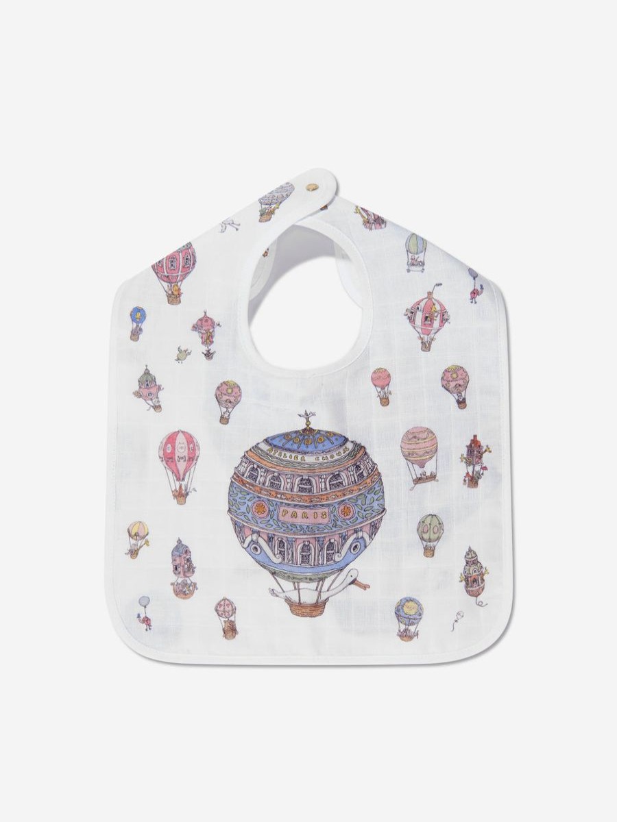 Baby Atelier Choux Bottles, Dummies & Bibs | Atelier Choux - Baby Hot Air Balloons Large Bib | Childsplay Clothing