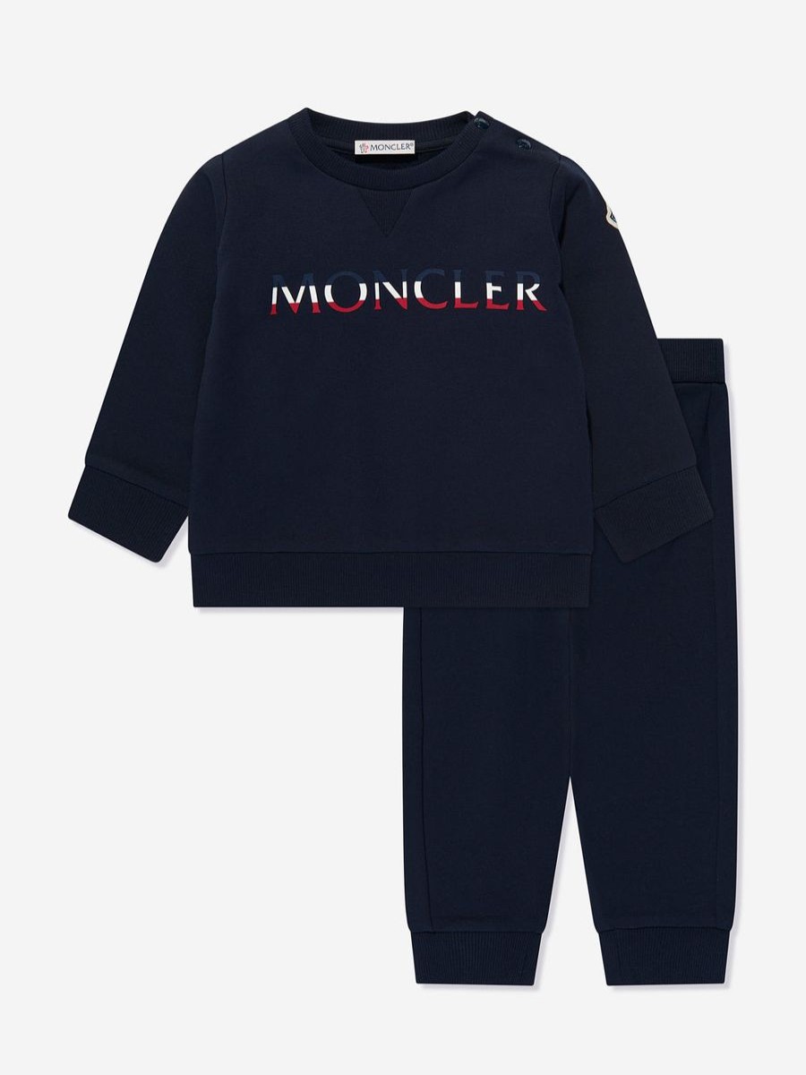 Baby Moncler Enfant Tracksuits | Baby Boys Logo Tracksuit In Navy