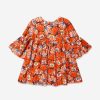 Teen KENZO KIDS Dresses | Girls Boke Flower Dress In Orange