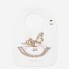 Baby Atelier Choux Bottles, Dummies & Bibs | Baby Rocking Horse Satin Bib In White