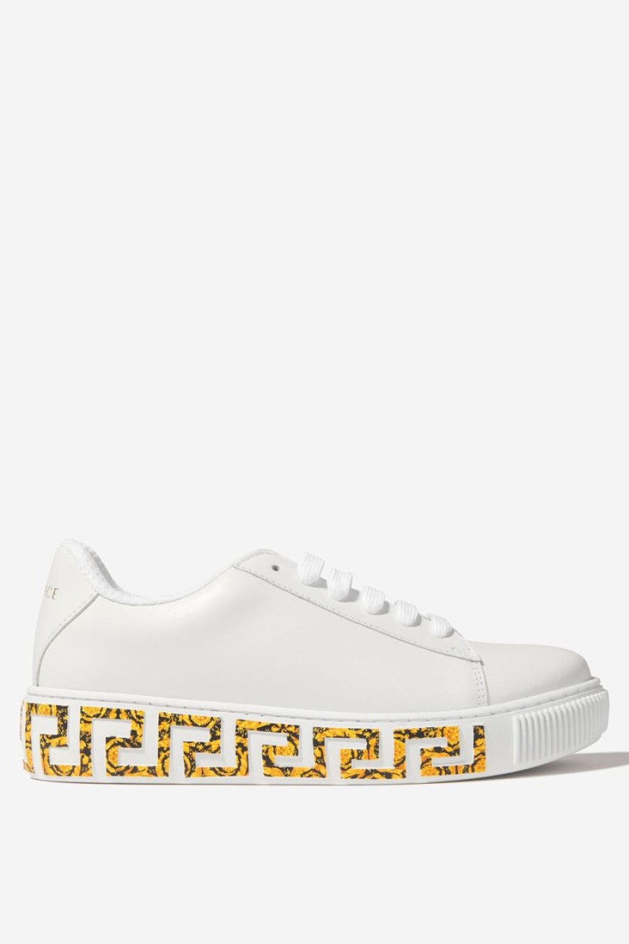 Girls Versace Sneakers | Versace - Kids Leather La Greca Trainers | Childsplay Clothing