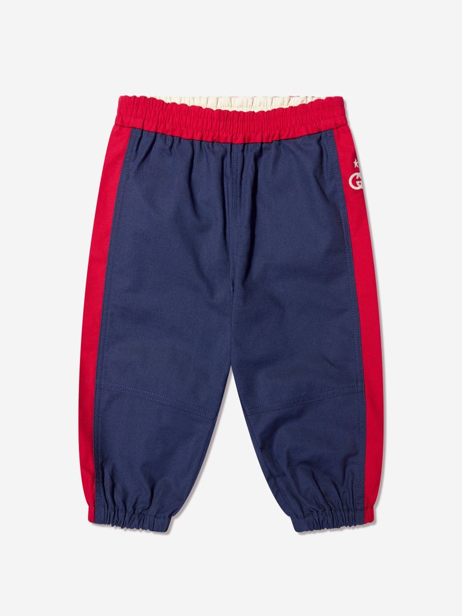 Baby Gucci Kids Sweatpants | Baby Boys Logo Joggers In Navy