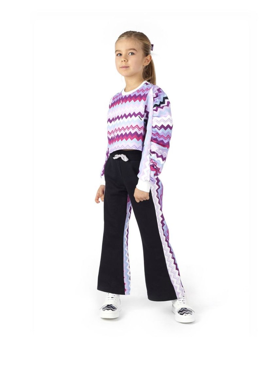 Teen Missoni Sweatshirts & Hoodies | Girls Zigzag Sweatshirt In Pink