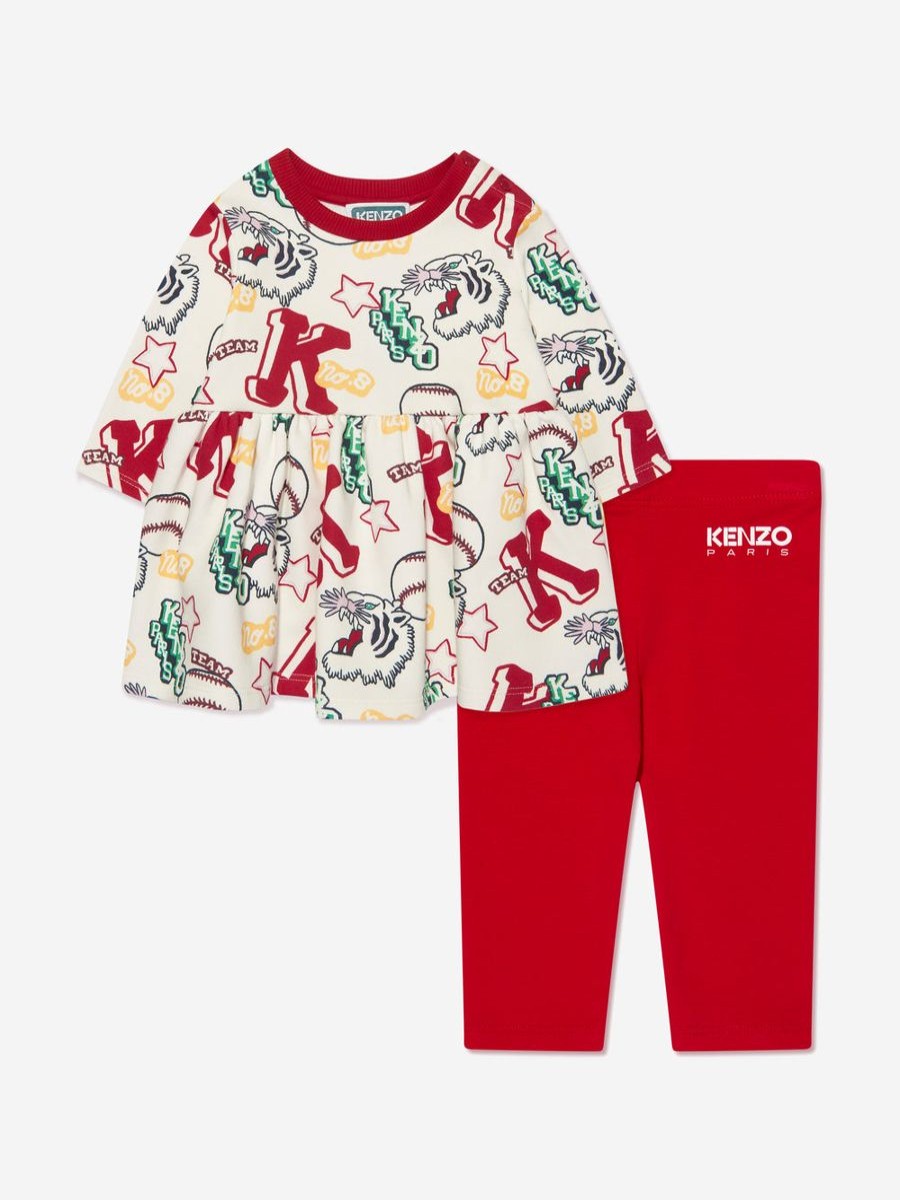 Baby KENZO KIDS Dresses | Baby Girls Dress And Leggings Set In Ivory