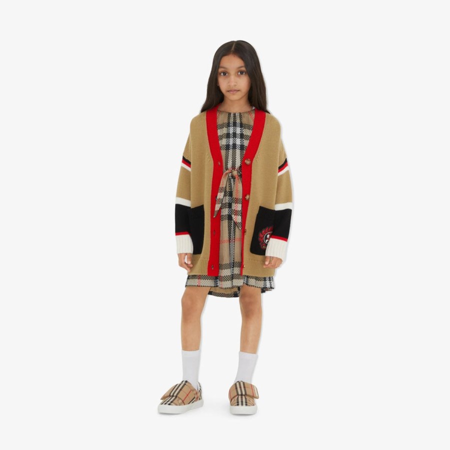 Girls Burberry Kids Jumpers & Cardigans | Girls Jessica Cardigan In Archive Beige