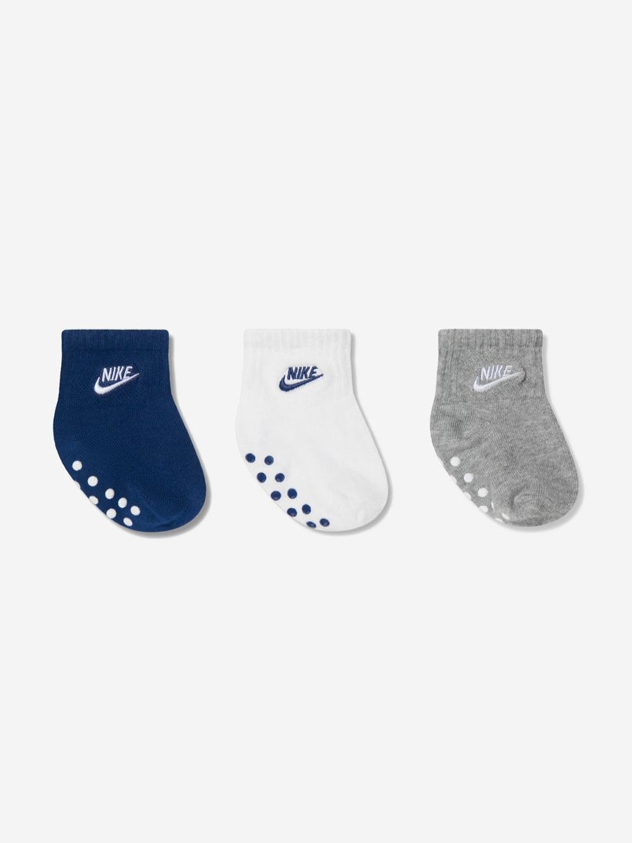 Baby Nike Socks & Tights | Boys Core Futura Gripper Socks Set In Multicolour