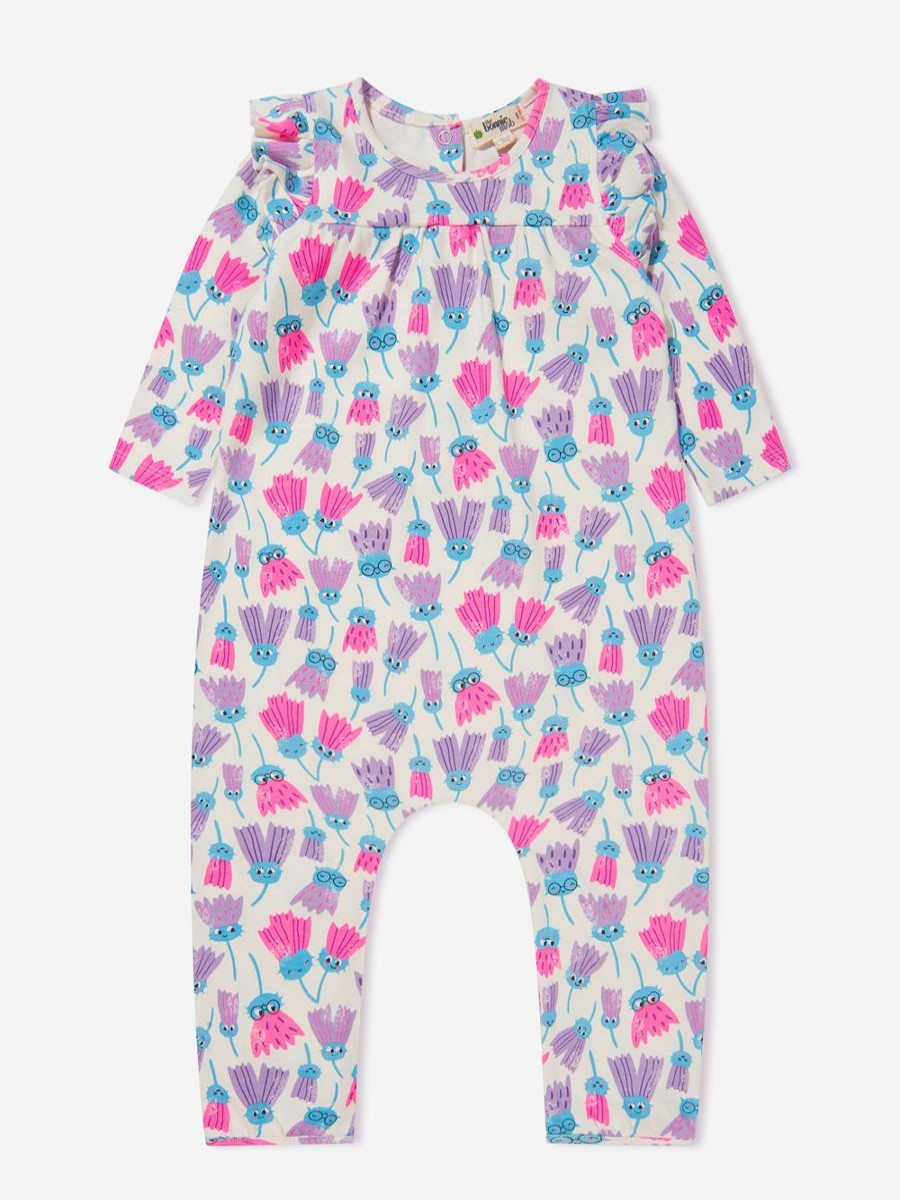 Baby The Bonnie Mob Babygrows & Rompers | The Bonnie Mob - Girls Organic Cotton Lizzie Romper | Childsplay Clothing