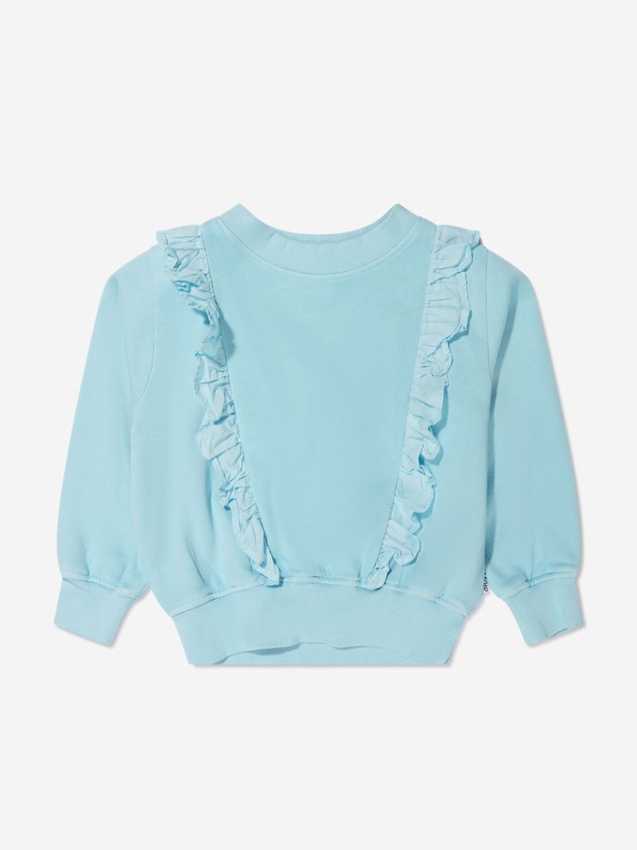 Girls Molo Sweatshirts & Hoodies | Molo - Girls Organic Cotton Ruffle Sweatshirt | Childsplay Clothing