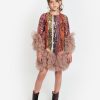 Teen Maison Ava Dresses | Girls Rainbow Glitter Ruffle Dress In Multicolour