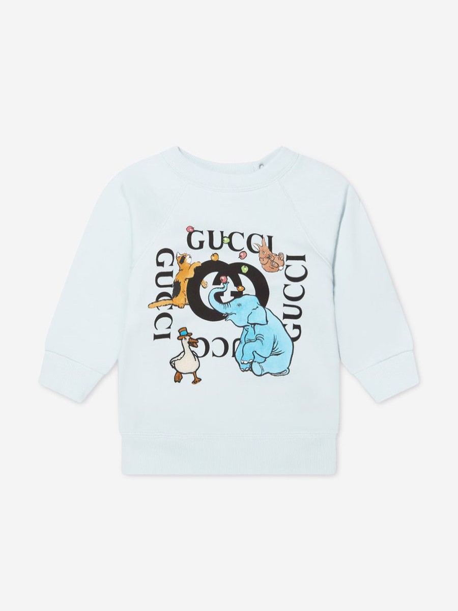 Baby Gucci Kids Sweatshirts & Hoodies | Baby Logo Sweatshirt In Blue