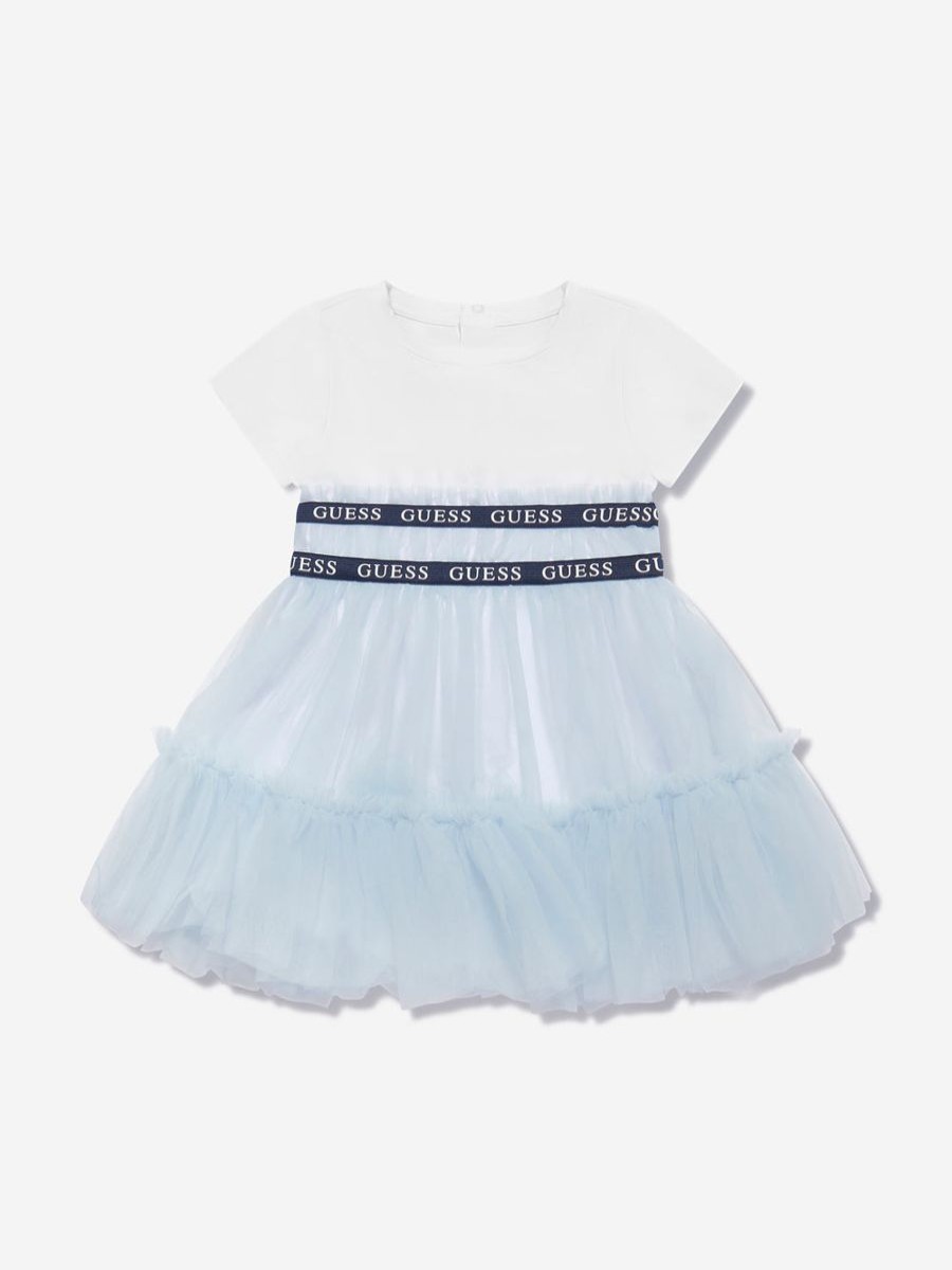 Baby Guess Dresses | Baby Girls Dress With Bloomers In White