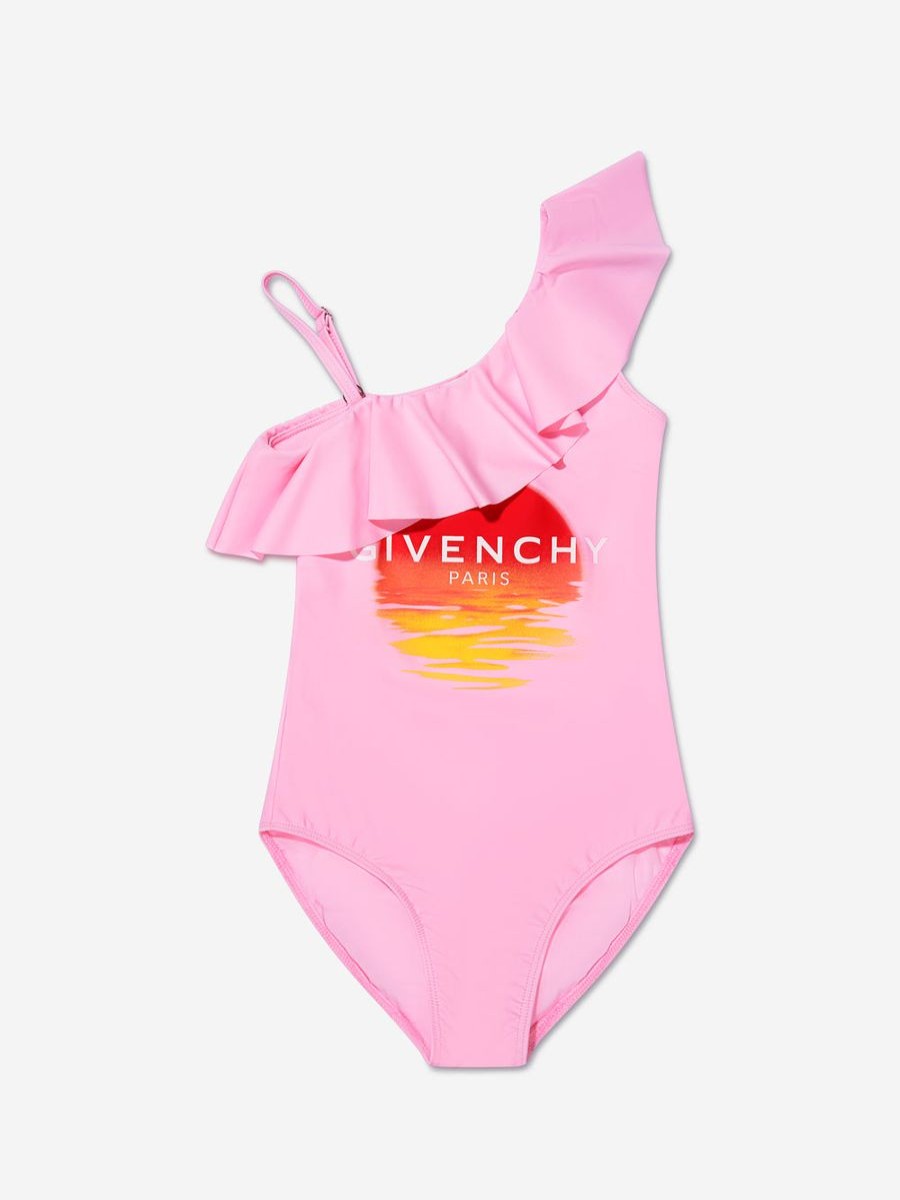 Teen Givenchy Swimwear | Girls Sunset Print Swimming Costume In Pink