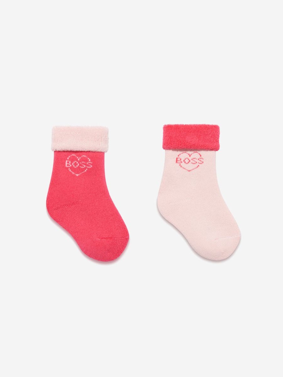 Baby BOSS Socks & Tights | Baby Girls 2 Pack Socks Set In Pink