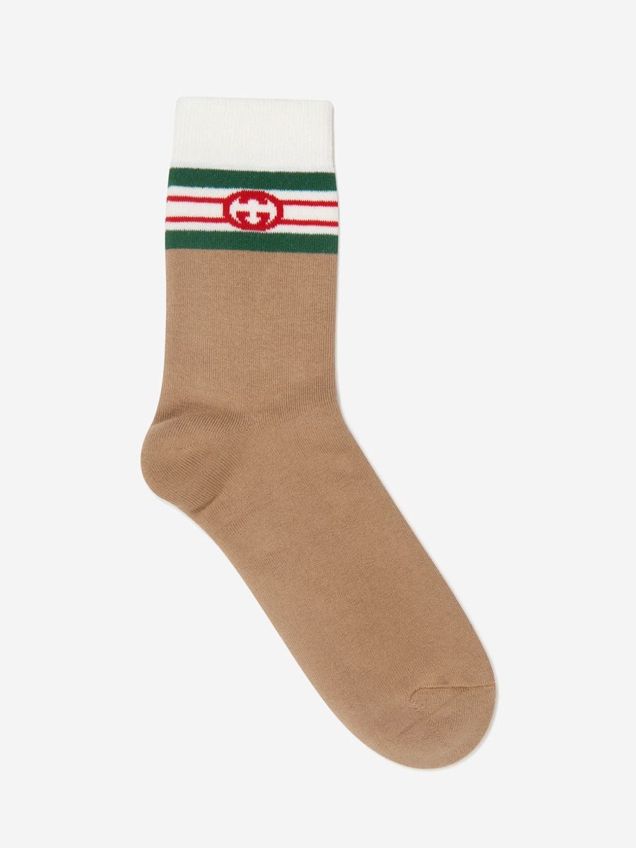 Girls Gucci Kids Socks & Tights | Gucci Kids - Kids Gg Logo Socks | Childsplay Clothing