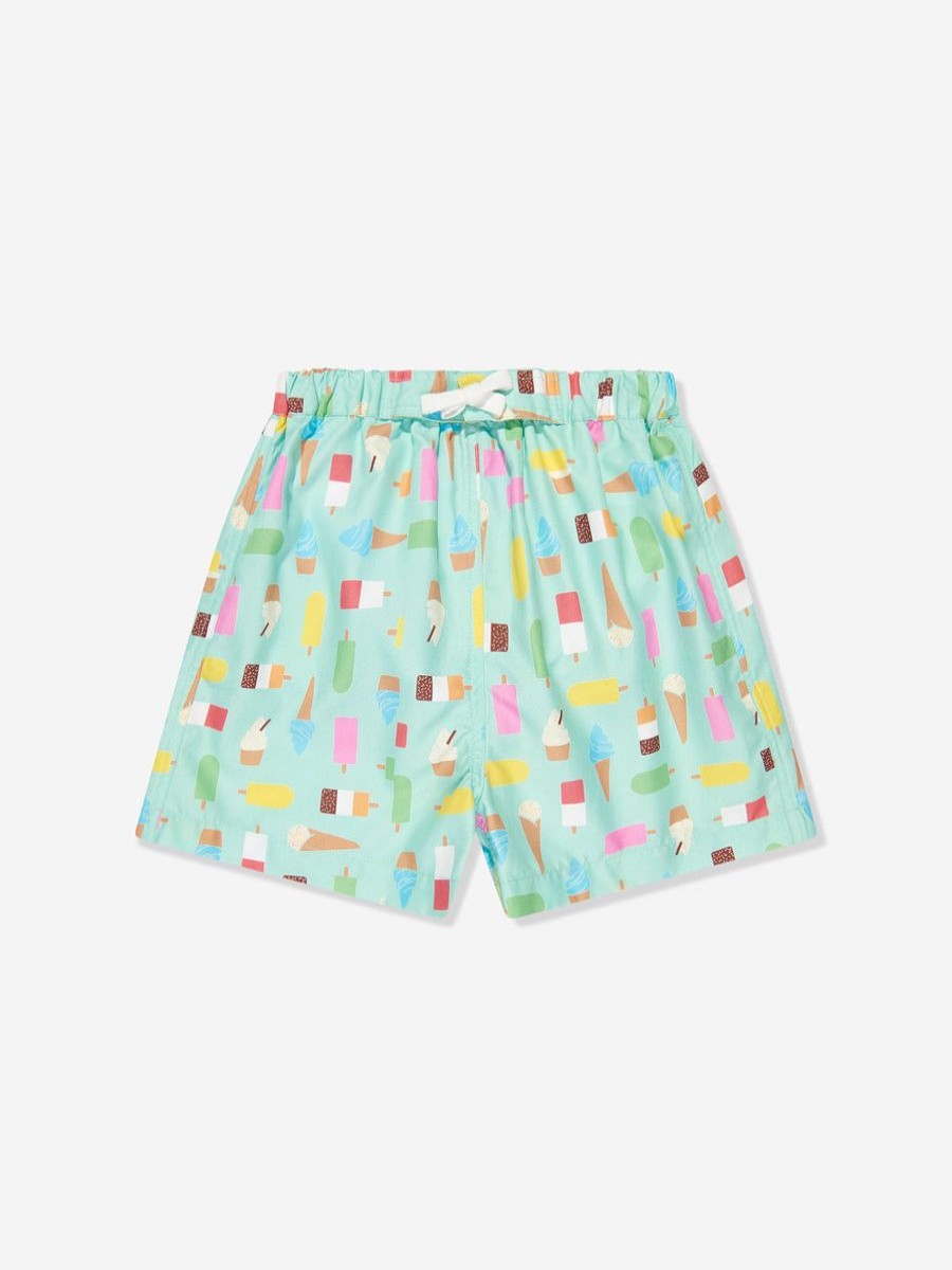 Baby Rachel Riley Swimwear | Baby Boys Ice Lolly Swim Shorts In Blue