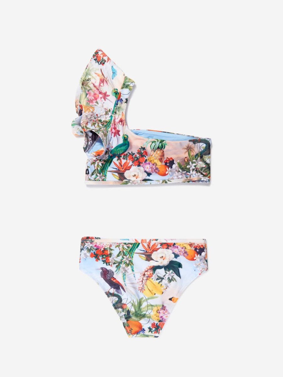 Teen Molo Swimwear | Girls Tropical Nola Asymmetrical Bikini In Multicolour