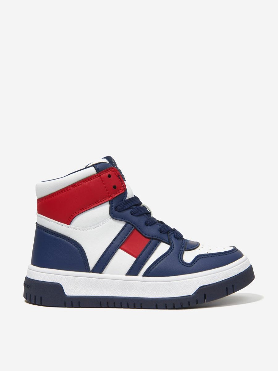 Teen Tommy Hilfiger Footwear | Tommy Hilfiger - Boys High Top Lace Up Trainers | Childsplay Clothing