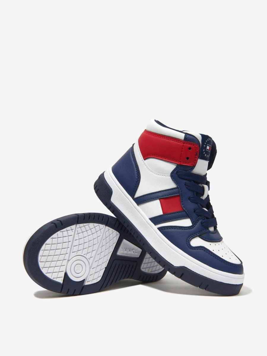 Teen Tommy Hilfiger Footwear | Tommy Hilfiger - Boys High Top Lace Up Trainers | Childsplay Clothing