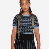 Girls Emporio Armani Jumpers & Cardigans | Girls Short Sleeve Logo Jumper In Navy