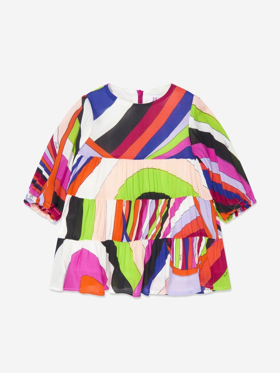 Baby Emilio Pucci Dresses | Baby Girls Iride Print Dress In Multicolour