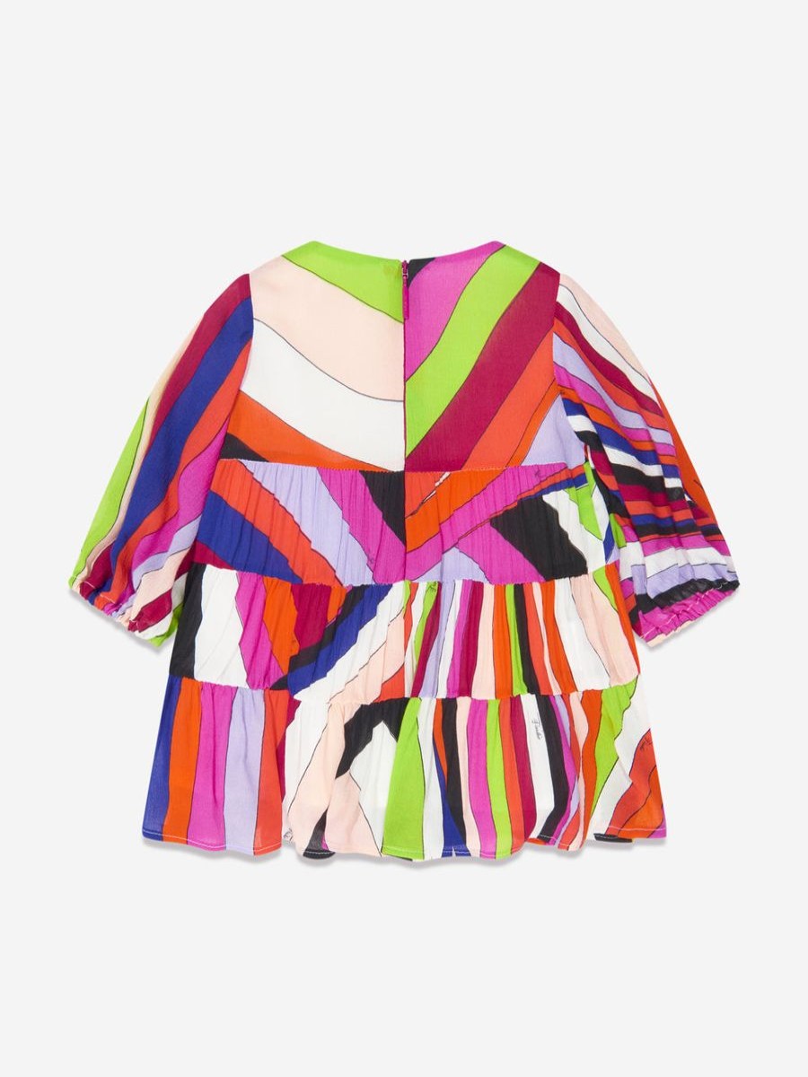 Baby Emilio Pucci Dresses | Baby Girls Iride Print Dress In Multicolour