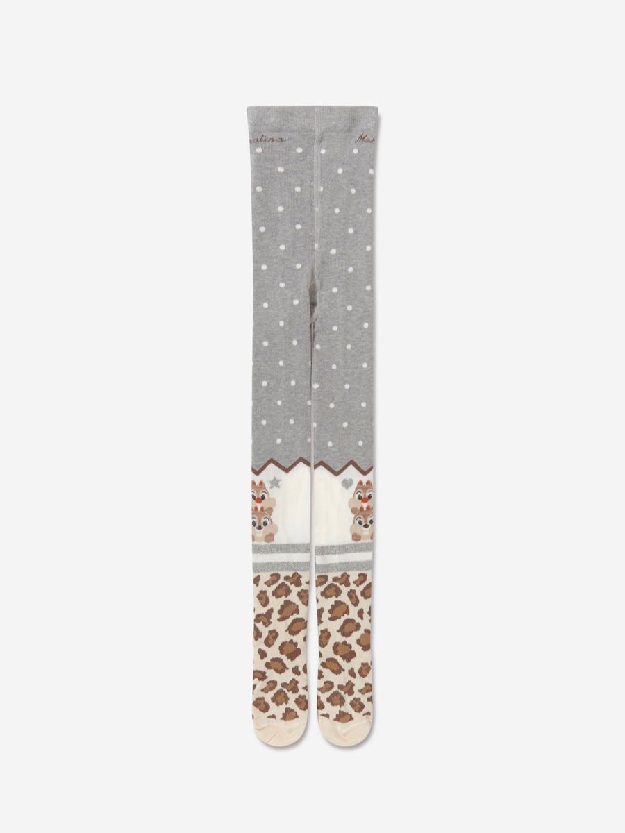 Teen Monnalisa Accessories | Monnalisa - Girls Chip And Dale Tights | Childsplay Clothing