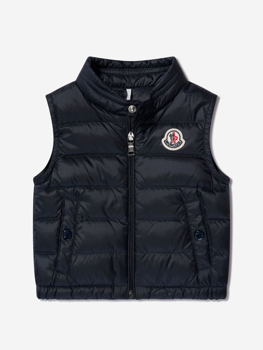 Baby Moncler Enfant Coats & Jackets | Baby Down Padded New Amaury Gilet In Navy