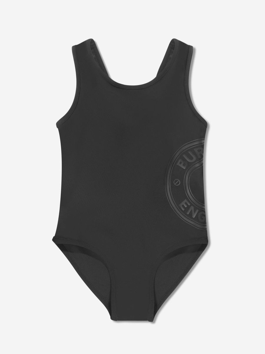 Teen Burberry Kids Swimwear | Burberry Kids - Girls Tirza Roundel Swimsuit In Black | Childsplay Clothing