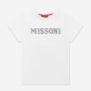 Teen Missoni Sweatshirts & Hoodies | Girls Logo T-Shirt In White