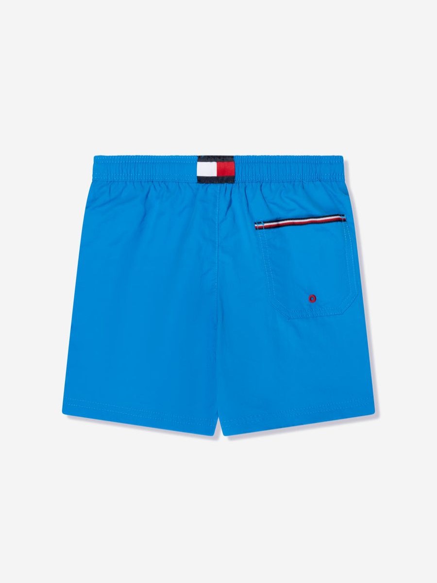 Teen Tommy Hilfiger Swimwear | Boys Medium Drawstring Swim Shorts In Blue