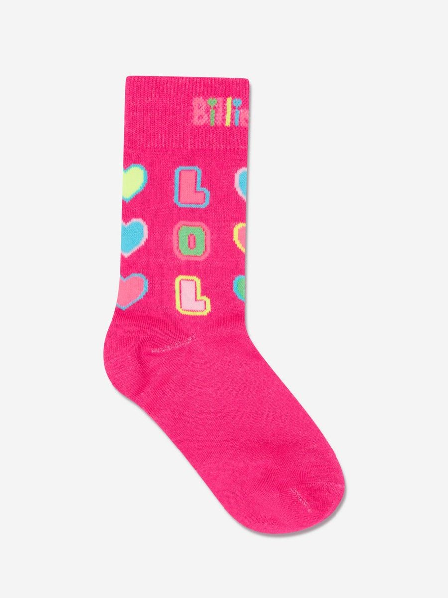 Girls Billieblush Socks & Tights | Girls Lol Socks In Pink