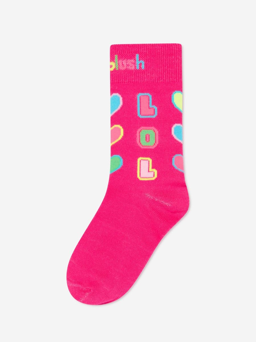 Girls Billieblush Socks & Tights | Girls Lol Socks In Pink