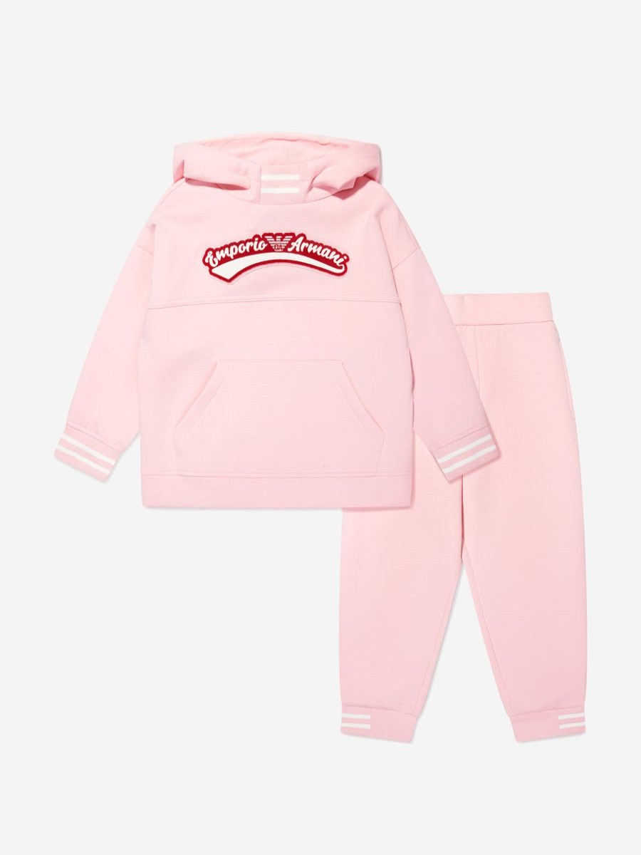 Teen Emporio Armani Shorts | Girls Logo Tracksuit In Pink