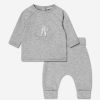 Girls Moncler Enfant Tracksuits | Baby T-Shirt And Pants Set In Grey