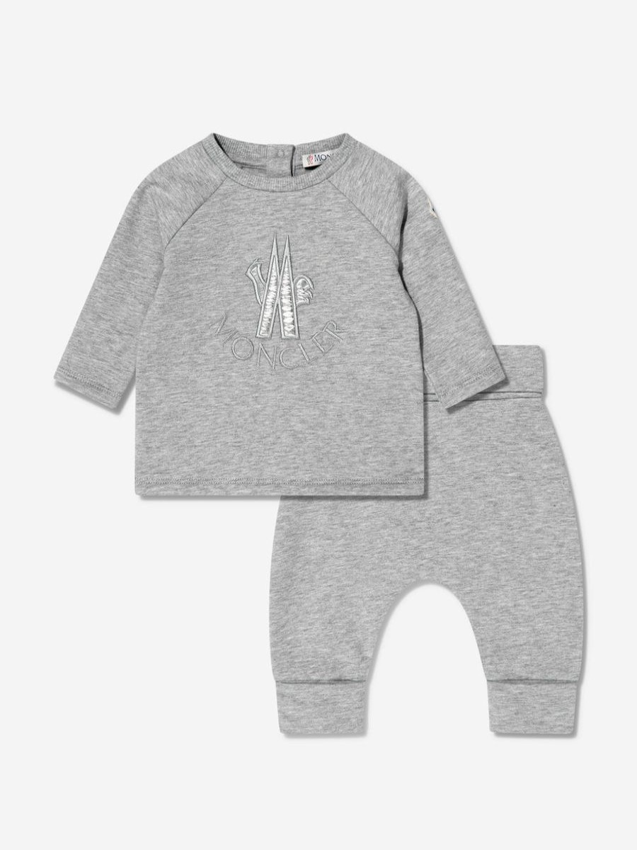 Girls Moncler Enfant Tracksuits | Baby T-Shirt And Pants Set In Grey