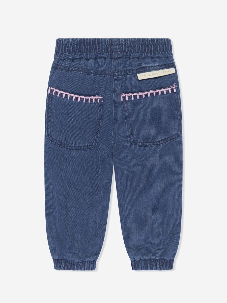 Girls Stella McCartney Kids Jeans | Baby Girls Flower Jeans In Blue